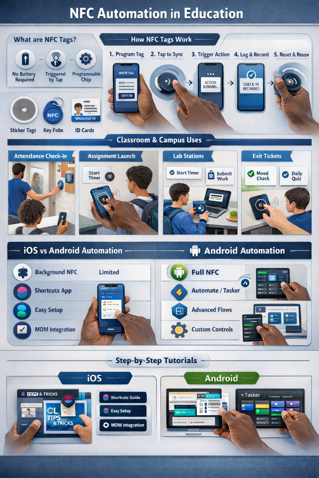 NFC Automation in Education infographic