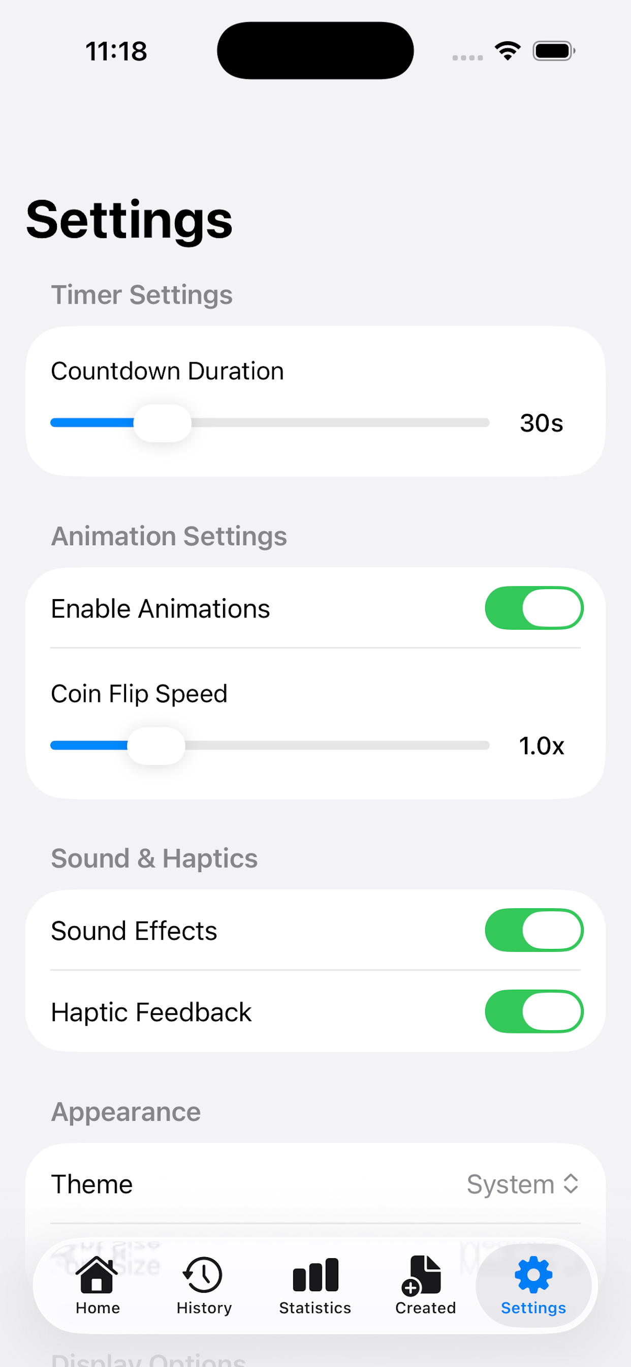 Decision Making Screen